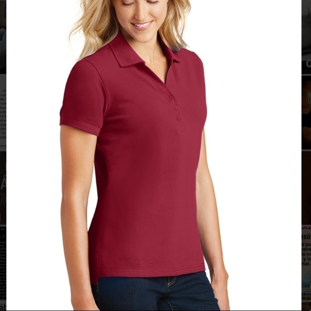 NWT Eddie Bauer Ladies Cotton Pique Polo